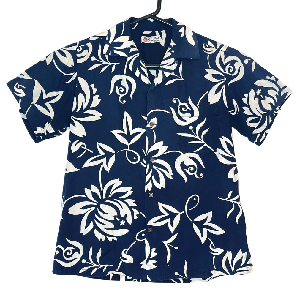 Vintage 1950s Alfred Shaheen Hawaiian Aloha Shirt Mens M Short Sleeve Camp *Read